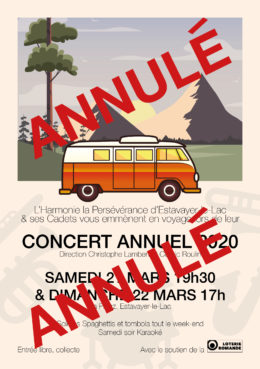 ANNULATION – Concerts annuels 2020